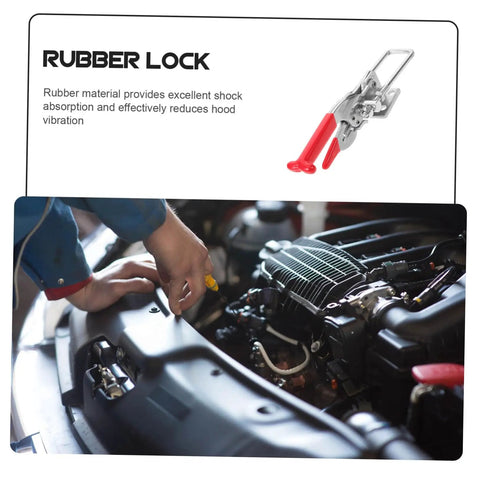 Rubber T Handle Draw Latch For Toolboxes Hoods And Machinery installed on car hood with shock absorption feature