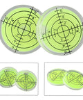 Horizontal for spirit Level 32x7mm High Translucent Horizontal in green, displaying circular measurement markings and precise leveling.