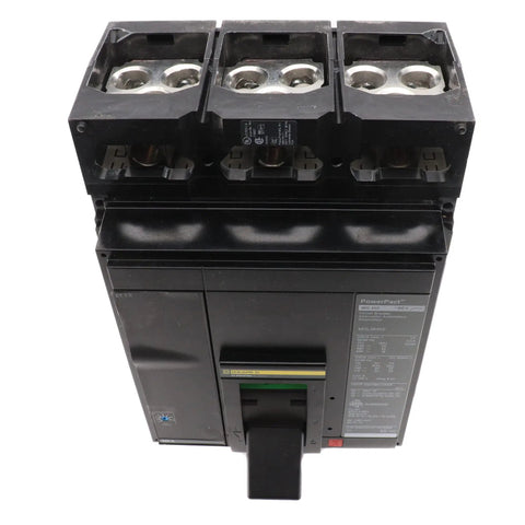 Heavy Duty Molded Case Circuit Breaker 600 Volt 450 Amp Frame 20 Amp Trip Switch view from top showing terminals and controls.