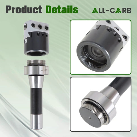 2 Inch Boring Head With R8 Shank 9 Piece Pro Grade Carbide Boring Bar Set Half Inch Boring Bars Milling Head Kit With Micrometer Lead Screw