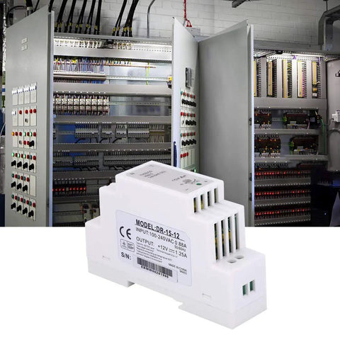 DIN Rail Switching Power Supply For Industrial Control Equipment With PWM Modulation, Low Ripple Output, Flame Retardant Housing, Heat Resistant, Compact Modular Design, Long Service Life, High Interference Resistance Performance in control cabinet