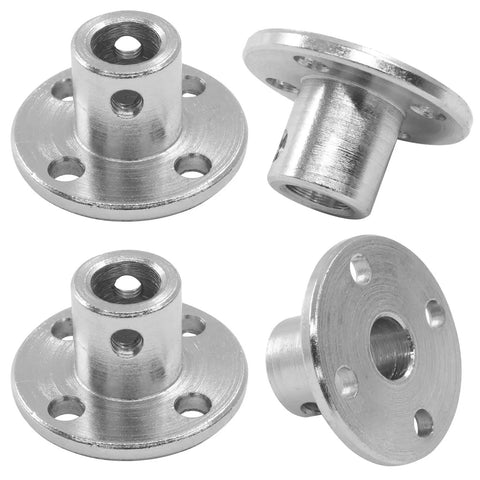4 Pack 6mm Rigid Flange Couplings For DIY RC Motors, Guide Coupler Accessory Shaft Support, Beefy 45 Steel Axis Fittings For Smooth Power Transfer For Everyday Use