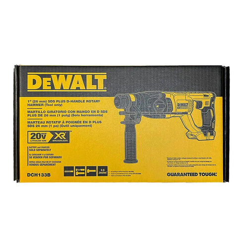Professional Heavy Duty Cordless Rotary Hammer Drill With D Handle And One Inch Chuck visible in packaging for masonry work.