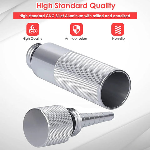 Honda Handy Generator No Spill Oil Change Funnel With Magnetic Dipstick Complete Kit in silver CNC billet aluminum
