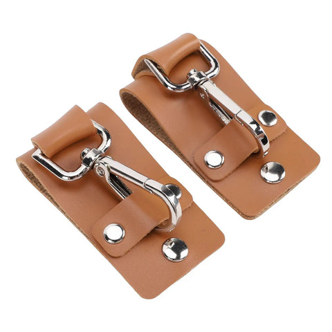 Slick Slim PU Leather Belt Key Holder With Detachable Keyring And Fixed Loop, brass hook key organizer for belts up to 4cm wide