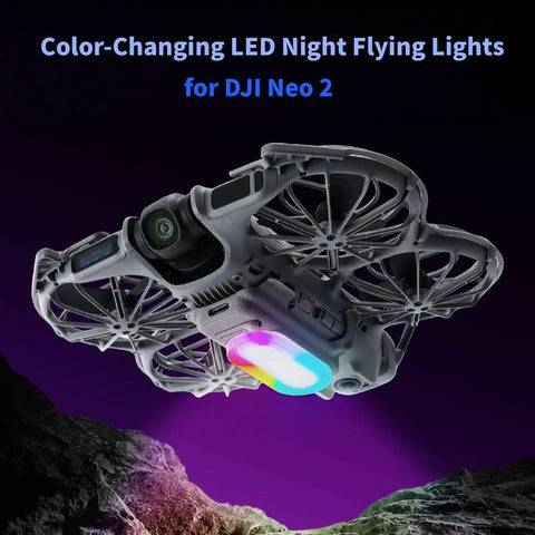 Color Changing LED Landing Gear For DJI Neo 2 Drones With Rechargeable Night Lighting Height Boost For Better Ground Clearance