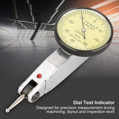 High Precision Dial Indicator With 0 To 0.8mm Range And 0.01mm Resolution Aluminum Pro Grade Gauge Featuring Dovetail Clamp