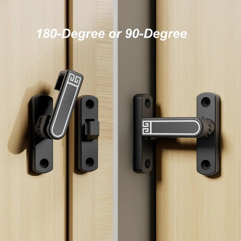 Height Adjustable Flip Latch Lock For Doors And Gates, 90 And 180 Degree Install, Heavy-Duty Fits Barns Garages Fences Sheds