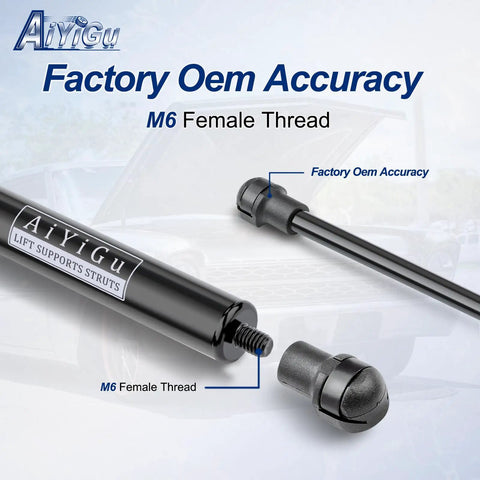 Rear Hatch Shocks Struts Gas Springs For Liftgate Compatible With 2004 2005 2006 2007 2008 2009 Toyota Prius Pack Of 2 Replace PM2039M OEM Grade Quality Upgrade Aiyigu branding with M6 female thread detail