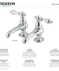 Restoration Basin Faucet With Drip-Free Ceramic Cartridge, Polished Chrome, Two-Hole Installation, 3.5 Inch Spout Reach
