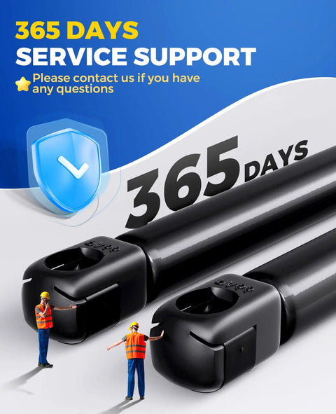 365 days service support for 12 Inch 40lb Gas Struts Set For Truck Tool Box Lid Camper Shell Canopy Lift Shocks Weather Guard Replacement Part
