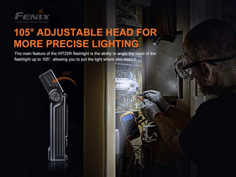 Man using 1000 Lumen Rechargeable Handheld Work Light With Pivoting Head For Directional Illumination, Magnetic Base at worksite