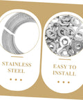 Stainless Steel Spring Washers Set 100 Pcs 304 Grade Non Slip Gasket Assortment Kit For Screws And Fasteners Durable Split Washers For Rock Solid Tightening Vibration Dampening And Long Lasting Hardware, 304 stainless steel spring washers