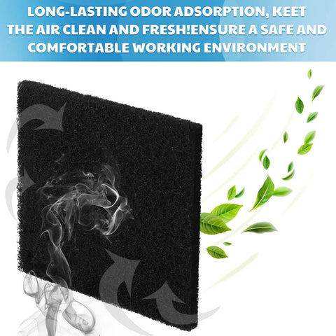 24 Pack Activated Carbon Filter Replacements For Solder Smoke And Fume Extraction, black cotton filter for ventilation, 4.7 x 4.7 inches.