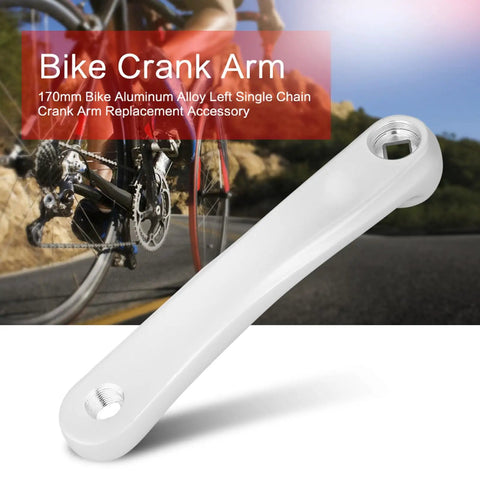 Lightweight 170mm Left Crank Arm For Mountain Bikes Aluminum Alloy 7.1 Ounces Crankset Arm Replacement With Diamond Hole Design