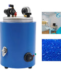 Jewelry Wax Casting Injector System 2.2L Capacity, 500W Heating, Adjustable Temperature 86 To 230 Fahrenheit, Round Barrel Mold Wax Injection Machine For Jewelry, Fast, Precise, Pro Grade. Blue wax injector with controls