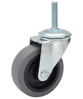 3-Inch Thermoplastic Rubber Caster Wheel With 3/8-16 Threaded Stem, 1-1/2 Inch Length, Heavy Duty Swivel Wheel, Oil And Chemical Resistant
