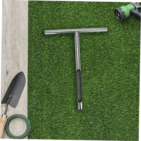 Ergonomic Stainless Steel Soil Sampler Probe With T Handle For Lawn Garden Agriculture Forestry Durable Lightweight No Fuss Easy To Use Tool For Quick Sampling And Accurate Readings shown on grass.