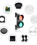 Industrial 100mm Traffic Light Signal With Red Green Stop And Go LED DC 9 To 36V Waterproof IP65 PC Housing Cobweb Lens components