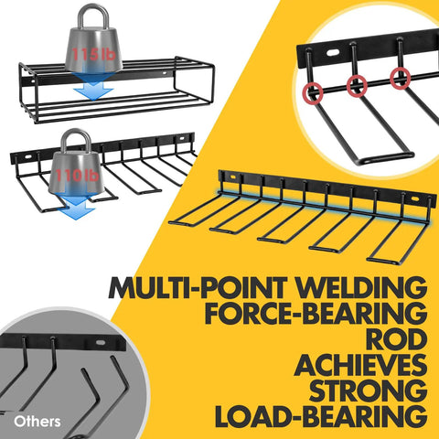 Split Type Power Tool Organizer With Two Independent Pieces Includes Seven Free Tools Wall Mounted Heavy Duty Tool Rack details