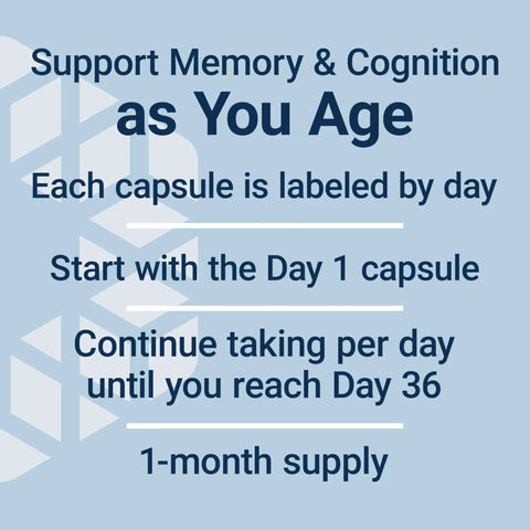 Memory Protect With Lithium And Colostrinin Milk Peptides For Brain Health And Sharp Focus Cognitive Support Gluten Free Non GMO 12 Colostrinin Lithium Capsules And 24 Lithium Capsules dosage instructions image.