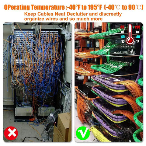 Before and after using 500 Pack Self Locking Nylon Cable Ties Assorted 4 6 8 10 And 12 Inch Lengths 0.16 Inch Width Heavy Duty Black