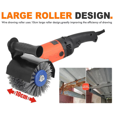 Grinder To Polisher Conversion Kit With Pro Grade M14 Handle And Wire Drawing Attachment Burnishing Wheel for metal polishing