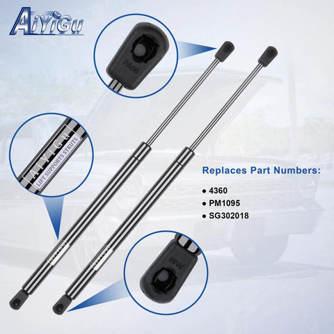 Rear Hatch Shock Strut Compatible With 2002-2014 Mini Cooper Replaces 4360 PM1095 SG302018 gas support strut close-up view.