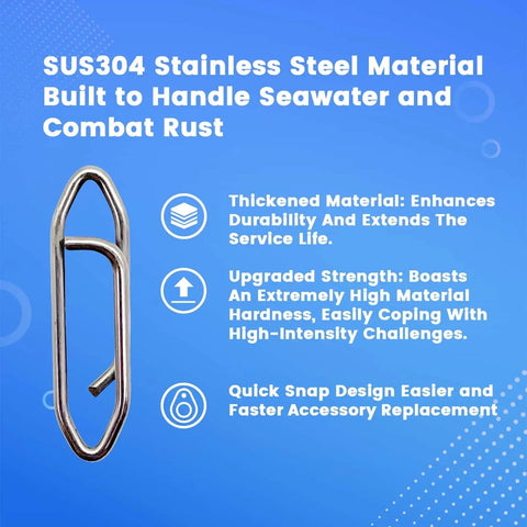 70 Pack Fishing Quick Clips And Swivels Kit For Saltwater And Freshwater Tackle Quick Change Barrel Swivels Lure Clips, stainless steel material.