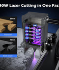 40W Laser Engraver With Acrylic Enclosure Air Assist Pump Honeycomb Bed Built In Camera And Safety Class 1 All In One