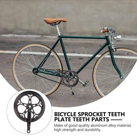 Single Ring Bike Crankset Kit For Single Speed Mountain And Fixed Gear Track Bikes With Beefy Metal Sprocket Tooth Plate