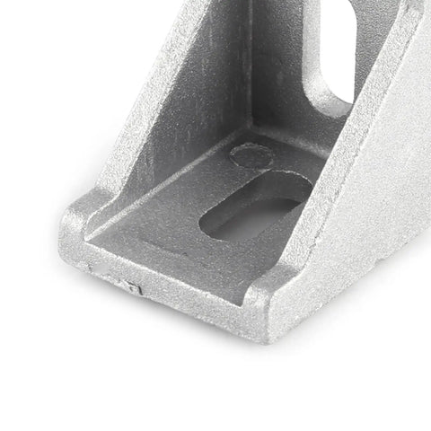 Close-up of 10 Pack Aluminum Alloy L Shape Corner Brackets Right Angle Brace Fasteners For Furniture, Heavy Duty Durable Shelf Supports