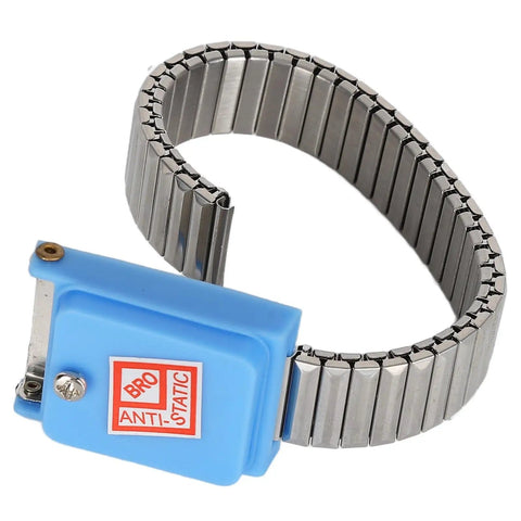 Metal ESD Wrist Strap Cordless Anti Static Wristband Wireless Grounding Bracelet For Electronics PC Computer Repair Assembly Clean Room Workshop Durable Stainless Steel With Insulated Coating