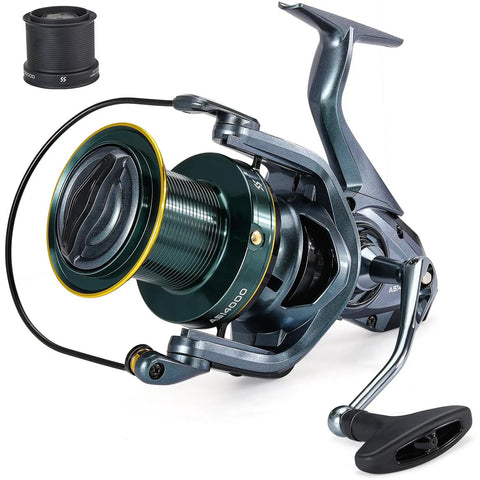 Ultra Smooth Drag Surf Spinning Reel For Big Game Saltwater And Offshore Fishing High Capacity 14000 Series aluminum build
