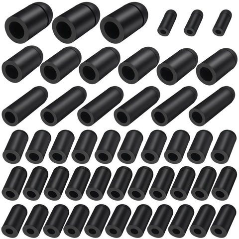 Nylon vacuum connector set, 115-piece kit with 63-piece black vacuum plugs and hose end caps