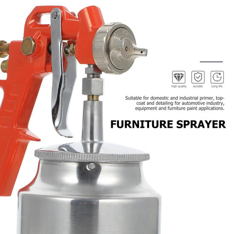 Heavy Duty Pneumatic Paint Sprayer Built Tough As Nails For Clean Smooth Automotive And Fence Coatings No Fuss Setup close-up of nozzle and trigger.