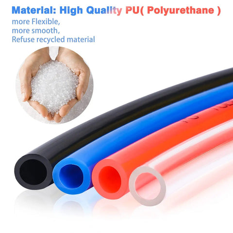 Polyurethane material with Blue PU Air Hose For Air Compressors 12mm OD and 8mm ID 262 Feet 80 Meters Long Flexible Pneumatic