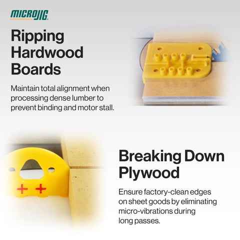 Thin Kerf Table Saw Splitter For Anti Kickback Safety And Clean Hardwood Ripping, showing alignment tool for lumber processing.