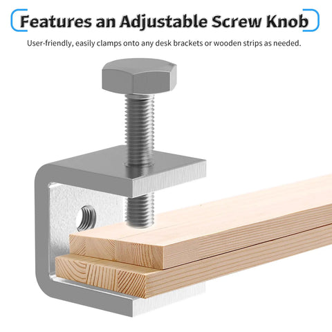 Beefed-Up 4-Piece 20mm Small C-Clamp Set With M6 Screws, 0-20mm Clamping Range, Premium 304 Stainless Steel, Compact Screw Clamp Kit For Fine Woodworking And Small Metalworking Projects, C-clamp holding wood boards