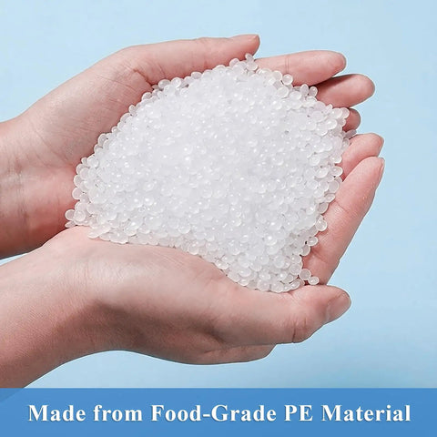 Beefy Storage Solutions Featuring Eighty Count Extra Large Reclosable Plastic Bags Measuring 16 X 18 Inches With Crisp Clear Air Tight Zip Lock Seal For Food Clothes And Travel Gear, held in hands, made from food-grade PE material.