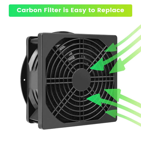 2 In 1 Hose Smoke Absorber With Strong Suction And 3 Stage Purification for Soldering and Laser Engraving carbon filter detail.