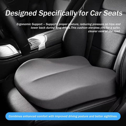 Premium Black Car Booster Seat Cushion For Mini John Cooper Works Electric 2025 And 2026 Non Slip Driver Height Boost Mat on car seat.