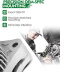 Mechanic installing Upgraded 130 Amp 12V Alternator for Honda Odyssey Pilot Ridgeline 2011 to 2015 in vehicle engine