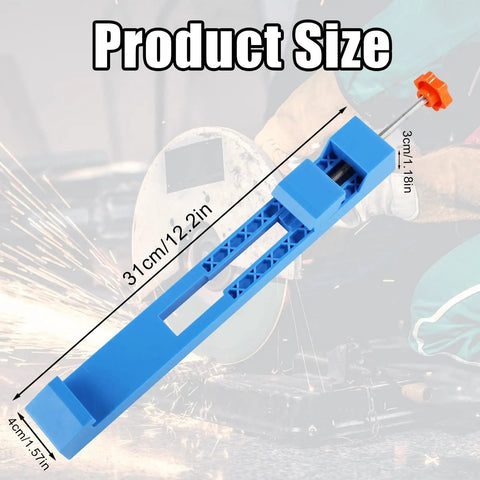 Adjustable Cutting Machine Base Guide For Woodworking, Electric Circular Saw Milling Positioning Clamp, Durable Blue Plastic
