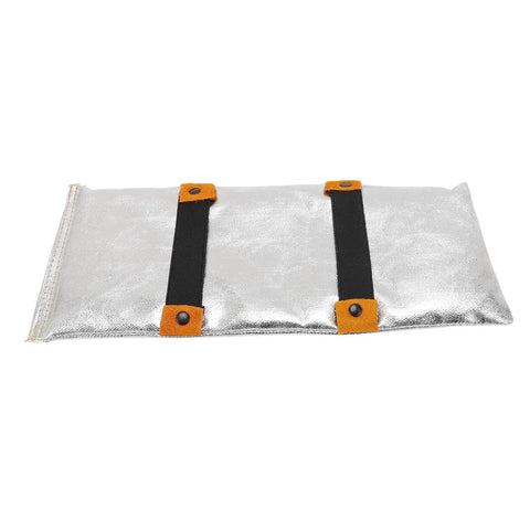 Heavy Duty Welding Hand Pad Heat Glove Protector with Aluminum Back and Double Layer PU Leather for industrial use