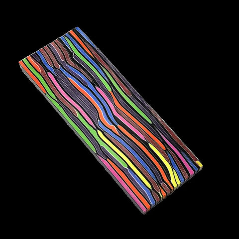 Colorful Knife Handle Slabs Pair For DIY Knife Making Colorful Scales Grips Pearl Resin Polymer Blank with vibrant stripes