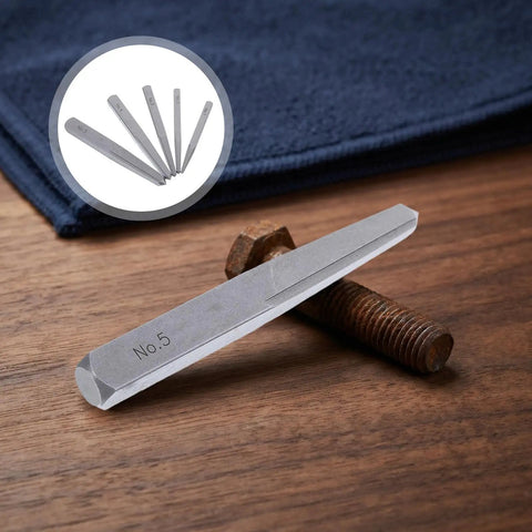 Get This High Carbon Steel Bolt Extractor Kit With Five Pieces To Save Your Threads And Fix Damaged Screws Fast Using A Tapered Guide For Enhanced Grip And Zero Deformation In Any Home Repair Job Or Garage, No.5 extractor on bolt