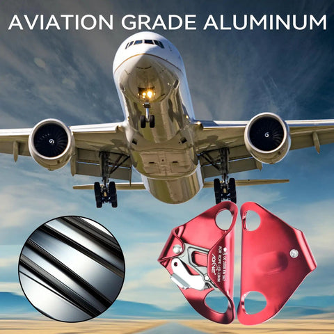 Chest Ascender Rope Grab Go-To Tree Climbing And Rappelling Gear shown with aviation aluminum background