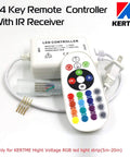 Plug And Play RGB LED Strip Lights 65.6 Ft Waterproof Flexible Rope Light With Dimmable Color Changes And 24 Key Remote