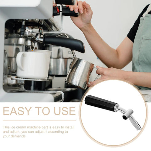 Adjustable Ice Cream Discharge Lever Handle For Soft Serve Machines Large Multipurpose Replacement Part next to coffee machine